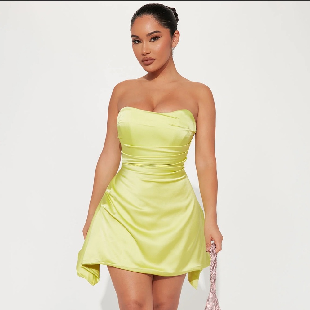 Sweet Lover Satin Strapless Mini Dress